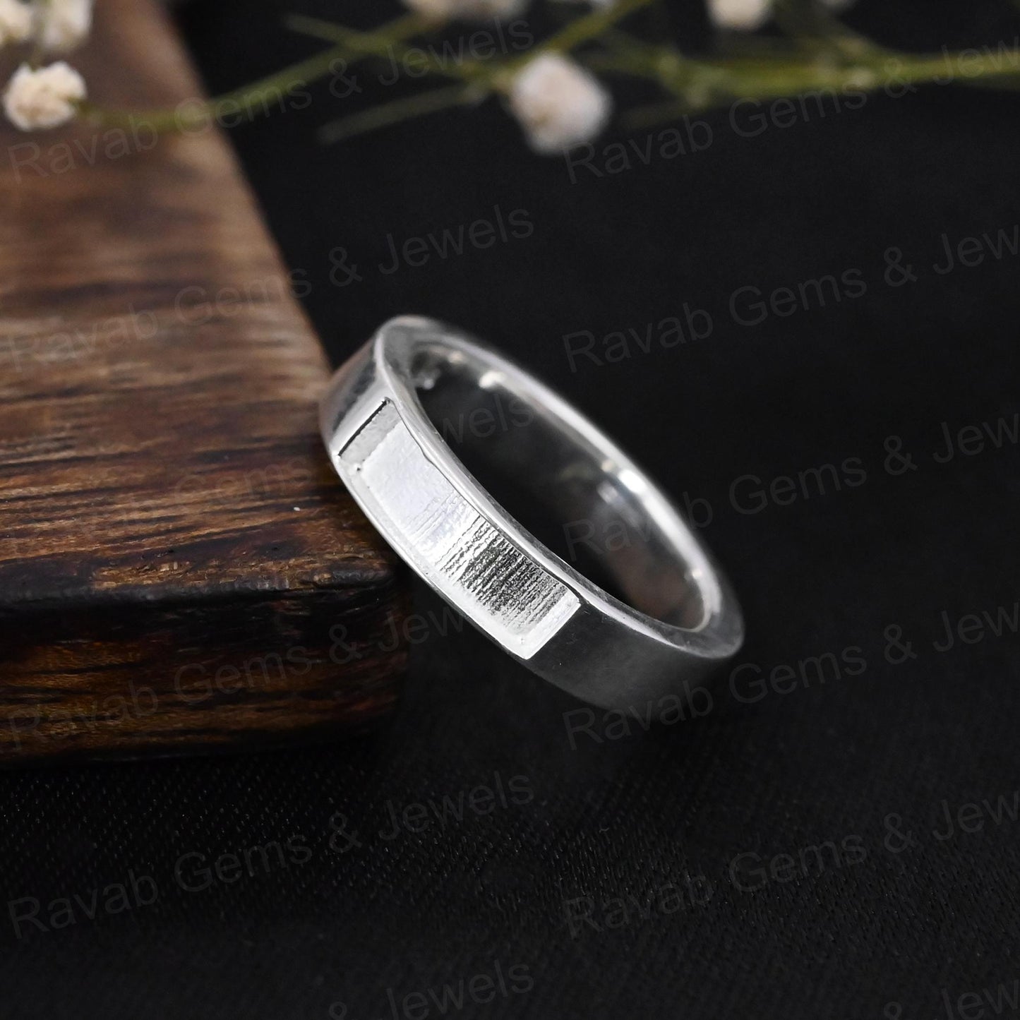 925 Sterling Silver Rectangle Blank Setting 8x10mm Semi-Mount Blank Setting Ring Good For Resin & Ashes Work Keepsake Fine Jewelry (Copy)