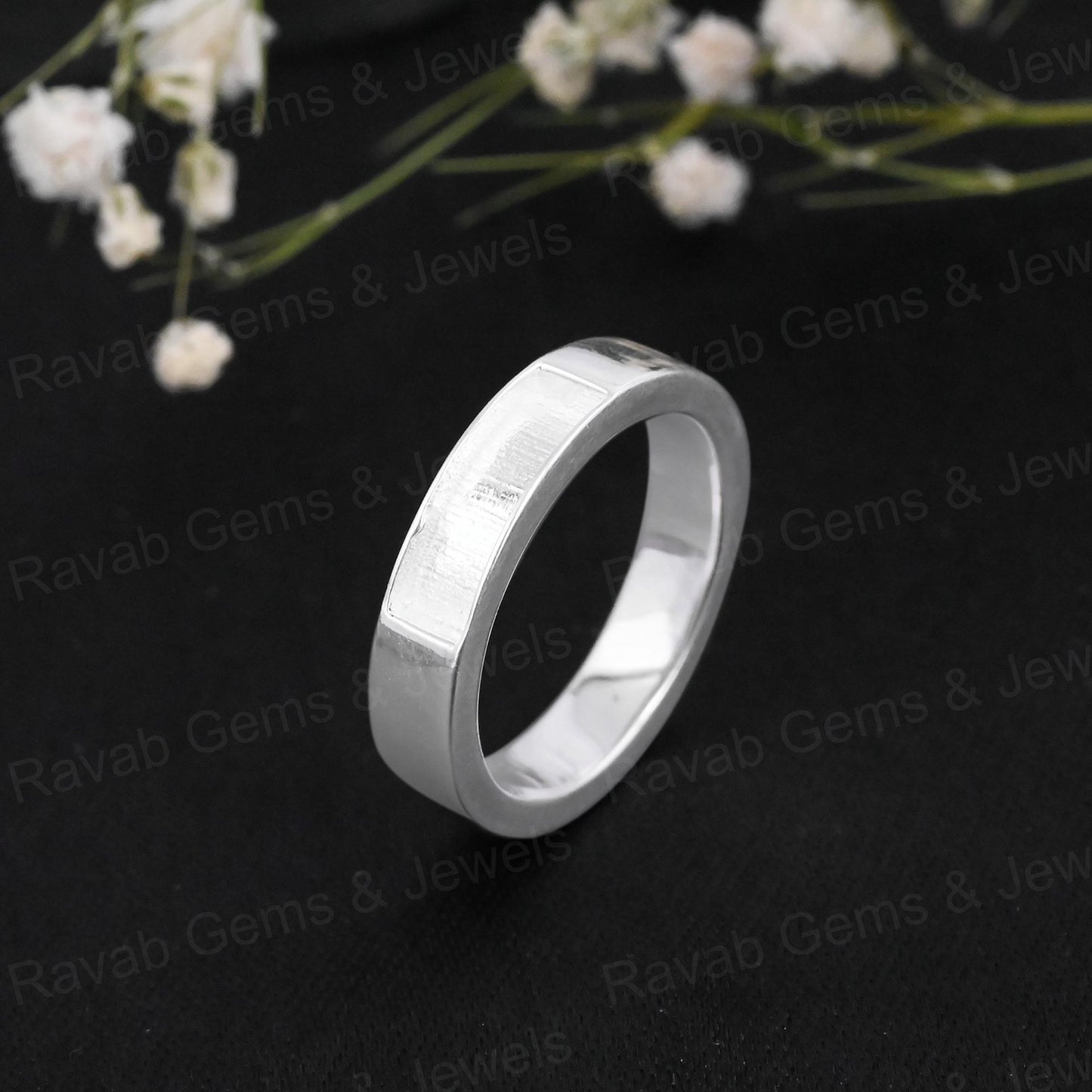 925 Sterling Silver Rectangle Blank Setting 8x10mm Semi-Mount Blank Setting Ring Good For Resin & Ashes Work Keepsake Fine Jewelry (Copy)