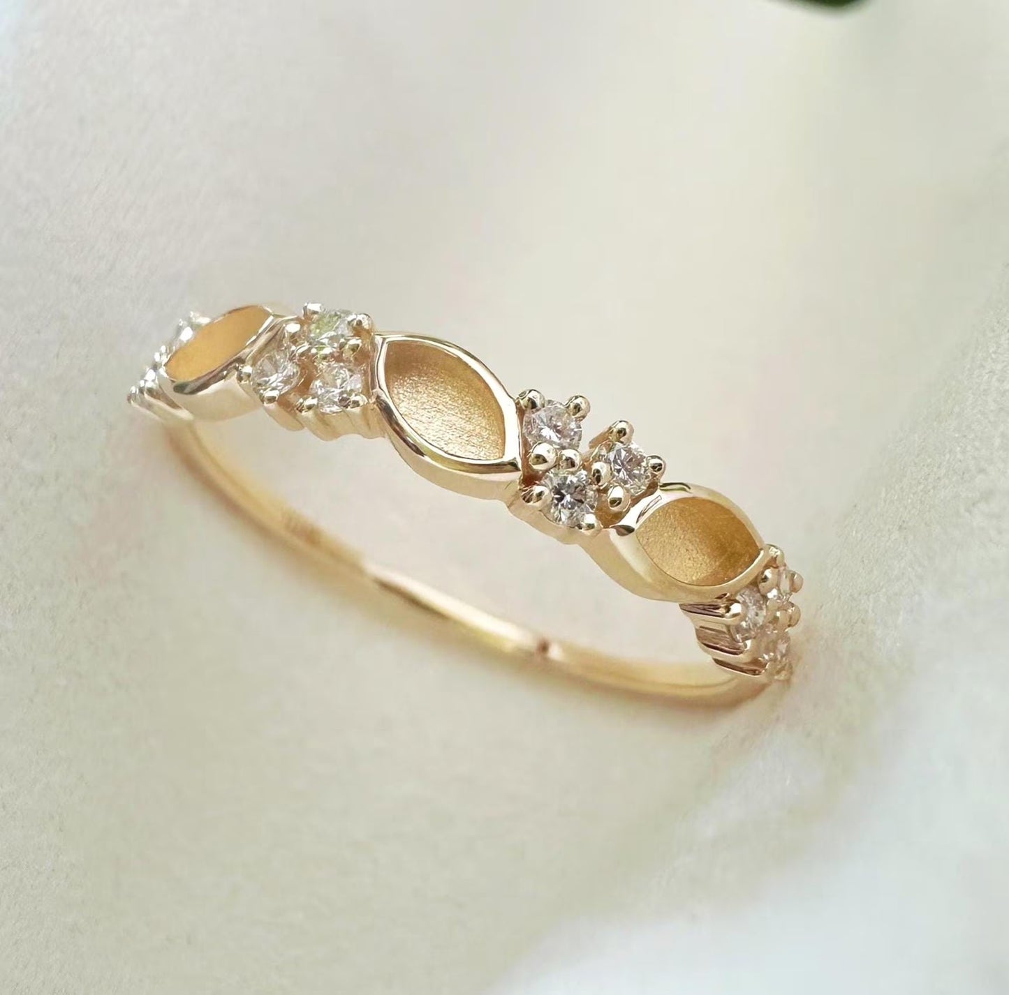 Handmade 18K Gold 925 Sterling Silver 2x4mm Half Marquise Blank Bezel Mount Ring Zircon Setting DIY Jewelry Findings