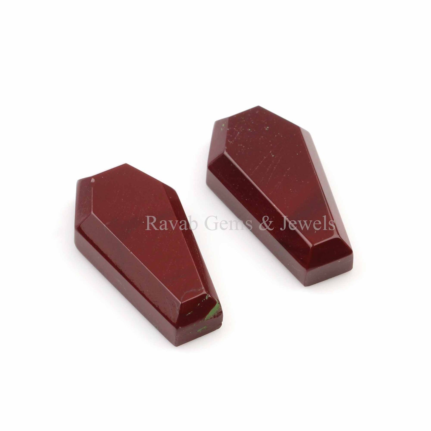 Natural Red Mookaite Fancy Coffin Shape 12x22mm Calibrated Cabochons For Jewelry, Loose Beads Calibrated Stone For Matching Earring 2 Pcs