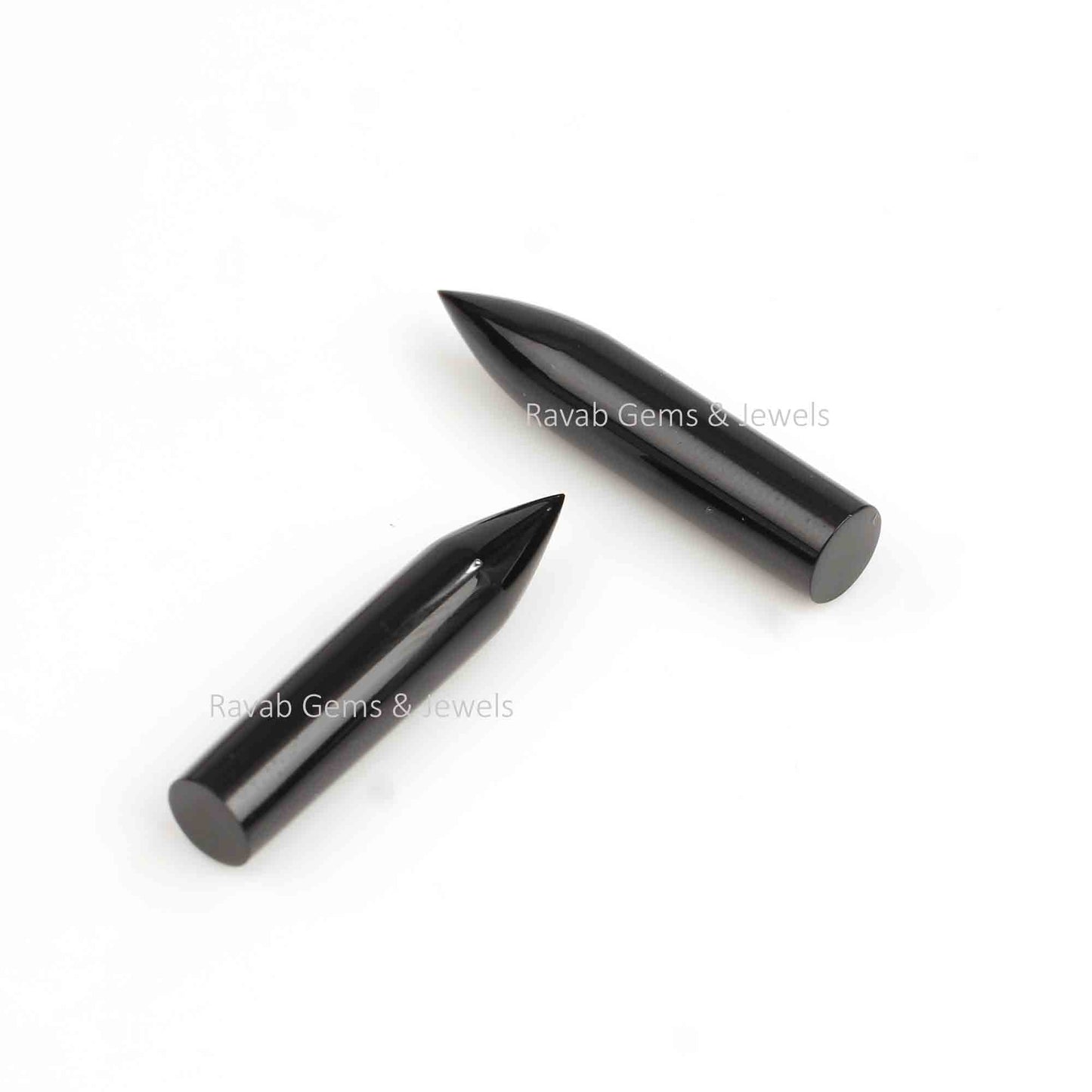 Blue Sandstone Long Smooth Bullet Shape Gemstone For Jewelry, Loose Beads Calibrated Stone For Fancy Jewelry Making 6x30mm 2 Pcs Set