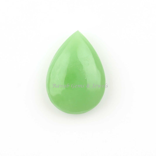 Chrysoprase Chalcedony Pear 5x7mm to 16x22mm Smooth Briolette Gemstone, Calibrated Semi Precious Stone For Jewelry Pendant Making - 1 Pc