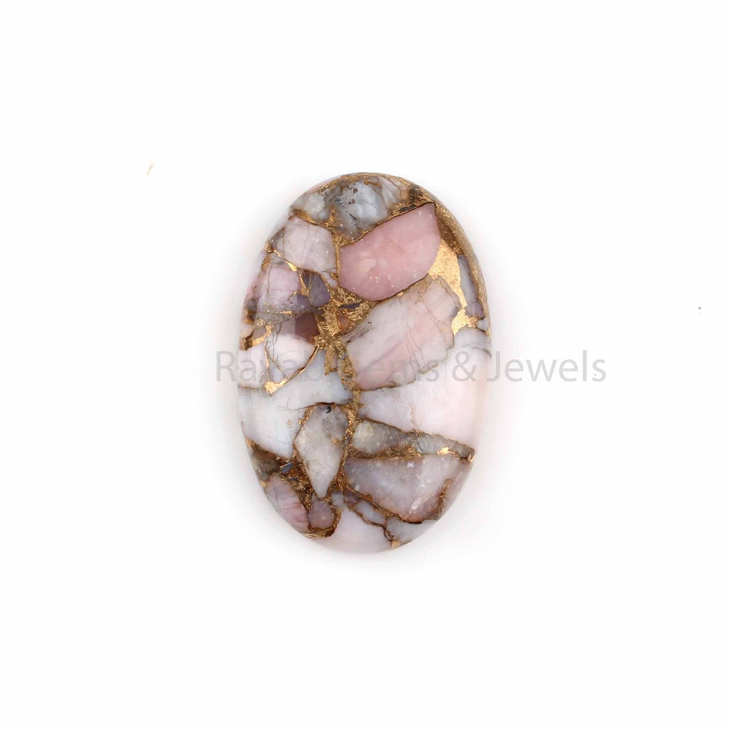 Pink Opal Copper Oval Shape 5x7mm to 20x30mm Smooth Cabochon Gemstone | Calibrated Loose Beads Stone DIY Beads 1 Pc For Bridesmaid Gifted