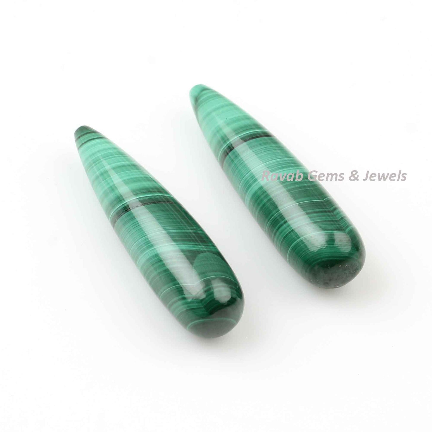 9x30mm Natural Malachite Drop Smooth Calibrated Gemstone Briolette, Malachite Drops Earrings Semi Precious Stone Jewelry making 2 pcs set