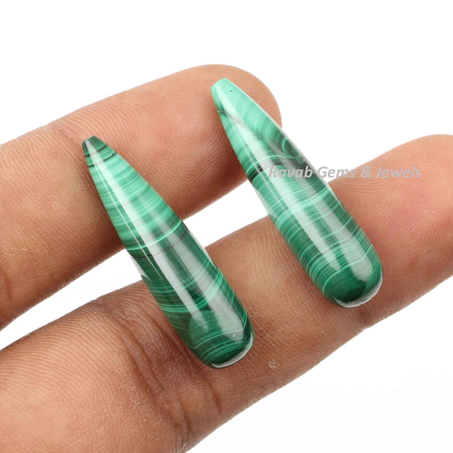 9x30mm Natural Malachite Drop Smooth Calibrated Gemstone Briolette, Malachite Drops Earrings Semi Precious Stone Jewelry making 2 pcs set