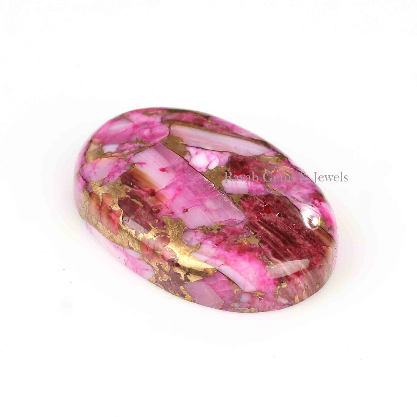 Purple Spiny Oyster Shell & Bronze Composite, Oval 5x7mm to 20x30mm Cabochon Loose Gemstone, Semi Precious Stone, For Jewelry Making - 1 Pc