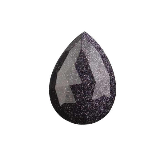 High Quality 16x22mm Natural Turquoise Galaxy Blue Goldstone Loose Pear Shape Briolette Smooth Faceted for Jewelry Making