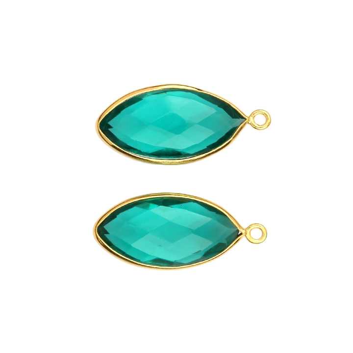 Top Quality Fashionable Shining Green Teal Quartz Wholesale Lots of Solid 925 Sterling Silver Bezel Charm Pendant for Women
