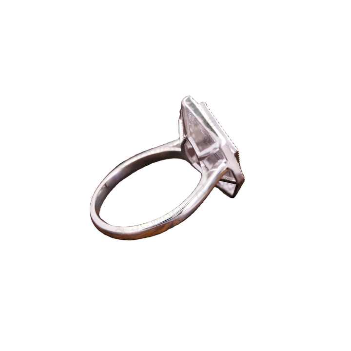 High Quality Handmade 925 Silver 13x8mm Rhombus Shape Close back bezel Blank Ring Setting Breastmilk DIY Ashes & Resin Jewelry
