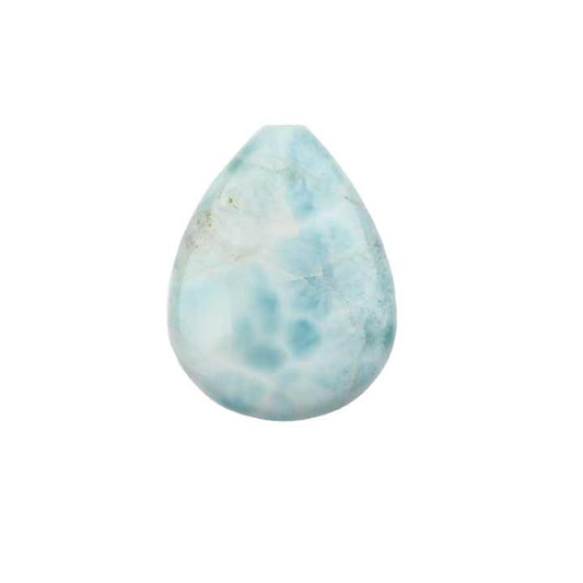 High Quality 16x22mm Teardrop Blue Polished Dominican Larimar Briolette Loose Gemstone Jewelry Making Natural Palm Worry Stone