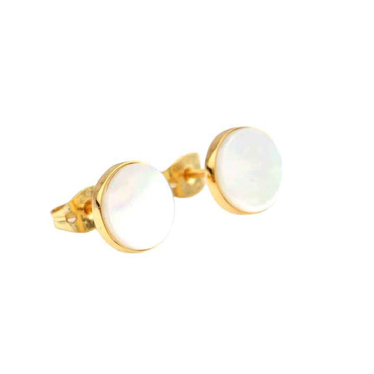 Best Selling Natural Freshwater Pearl Gemstone Waterproof Jewelry Sterling Silver 18k Gold Plated Stud Earrings for Women