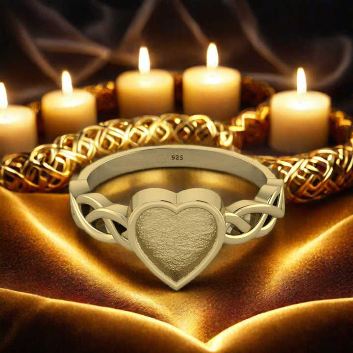 High Quality Genuine 925 Sterling Silver 8mm Heart Shape Semi Mount Blank Bezel Setting Ring Fashionable Good Keepsake Jewelry