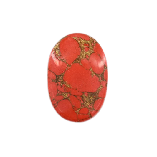 Top Quality Mohave Copper Red Turquoise 6x8mm to 20x30mm Oval Shape Flat Back Calibrated Loose Gemstone Cabochon for Jewelry