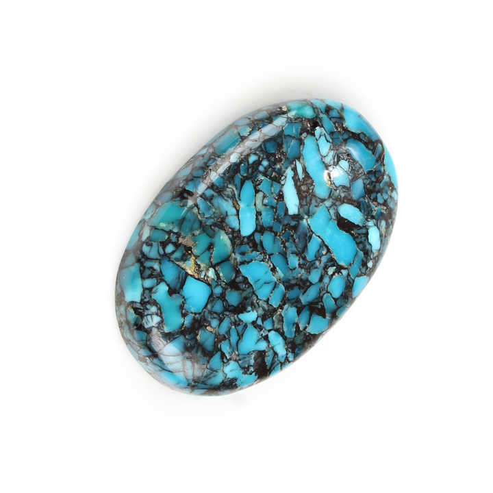 Natural 20x30mm Spider Web Turquoise Oval Cabochon Jewelry Making Stone Smooth Oval Tibetan Turquoise Loose Gemstone Cabochon