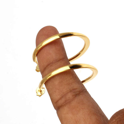 Handmade Round Gold Plated Sterling Silver Dainty Hoop Earrings for Girls