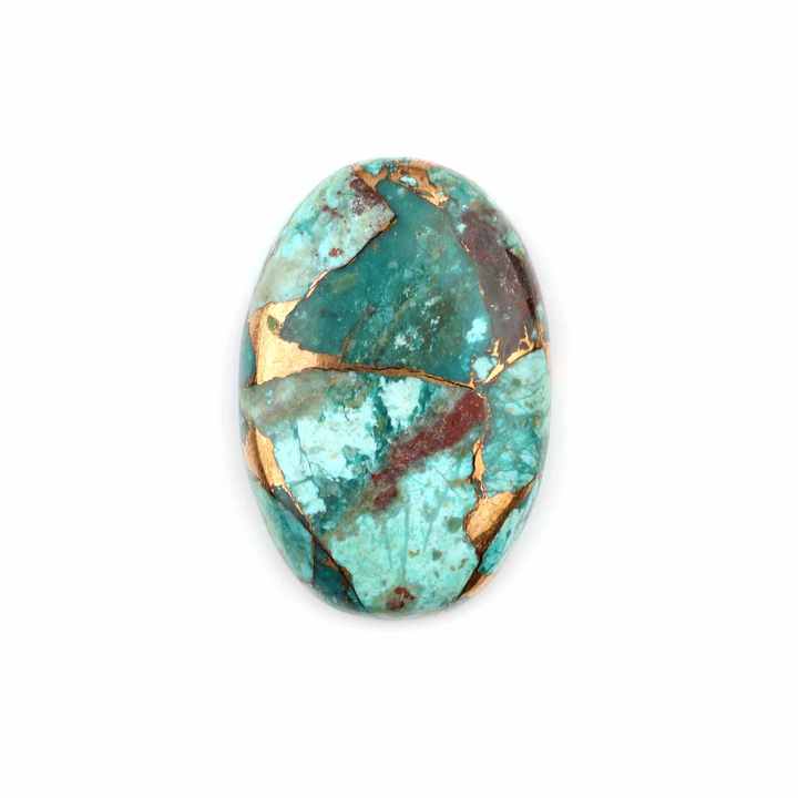 Top Quality Chrysocolla Copper Composite 20x30mm Smooth Oval Flatback Cabochons Wholesale Lot Loose Gemstone for Making Jewelry