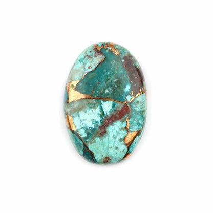 Top Quality Chrysocolla Copper Composite 20x30mm Smooth Oval Flatback Cabochons Wholesale Lot Loose Gemstone for Making Jewelry