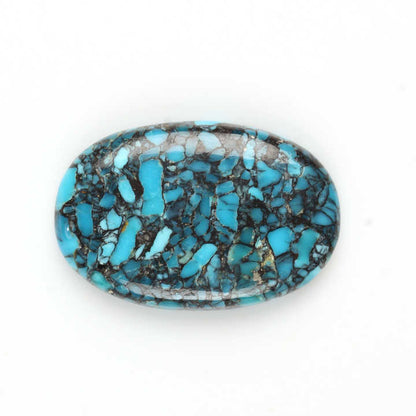 Natural 20x30mm Spider Web Turquoise Oval Cabochon Jewelry Making Stone Smooth Oval Tibetan Turquoise Loose Gemstone Cabochon