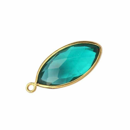 Top Quality Fashionable Shining Green Teal Quartz Wholesale Lots of Solid 925 Sterling Silver Bezel Charm Pendant for Women