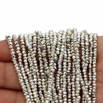 Best Seller High Quality Natural Fools Gold Pyrite Faceted Cut 3mm to 4mm Rondelle Gemstone Beads Strand Jewelry Making Bracelet