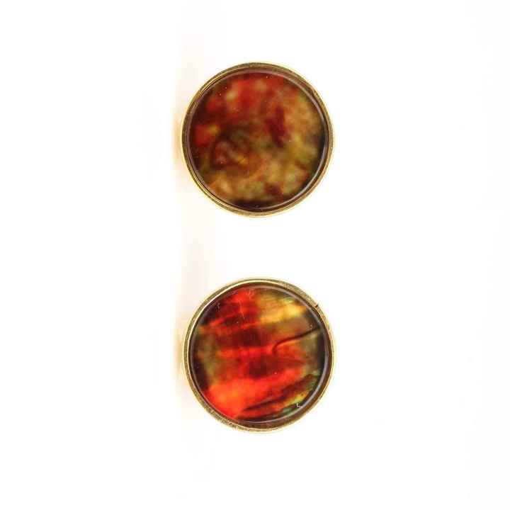 Embellished Ammolite Gemstone Jewelry Wholesale 925 Sterling Silver Gold Plated Stud Earring for Women