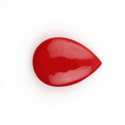 High Quality 16x22mm Smooth Pear Shape Briolette Radiant Red Coral Quartz Jewelry Making Loose Gemstone at Factory Price