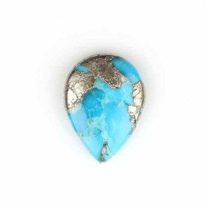Excellent Quality 16x22mm Smooth Pear Shape Pyrite Turquoise Natural Briolette Loose Gemstone for Jewelry Making Factory Price