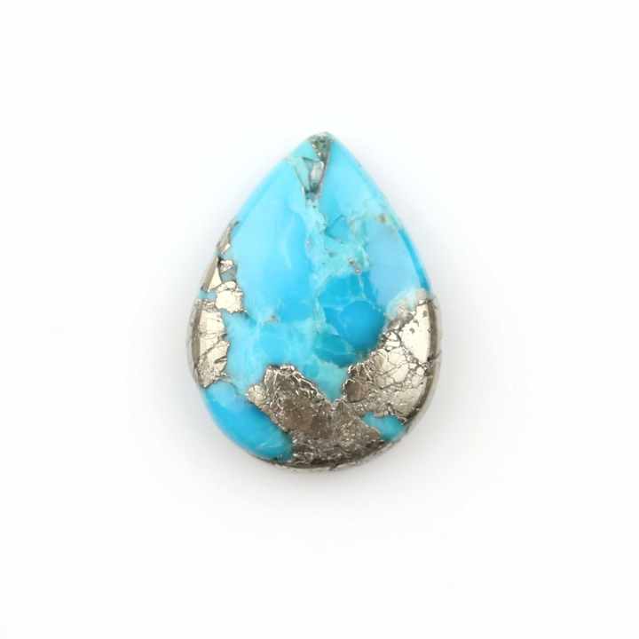 Excellent Quality 16x22mm Smooth Pear Shape Pyrite Turquoise Natural Briolette Loose Gemstone for Jewelry Making Factory Price