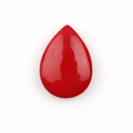 High Quality 16x22mm Smooth Pear Shape Briolette Radiant Red Coral Quartz Jewelry Making Loose Gemstone at Factory Price