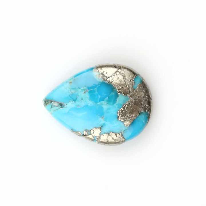 Excellent Quality 16x22mm Smooth Pear Shape Pyrite Turquoise Natural Briolette Loose Gemstone for Jewelry Making Factory Price