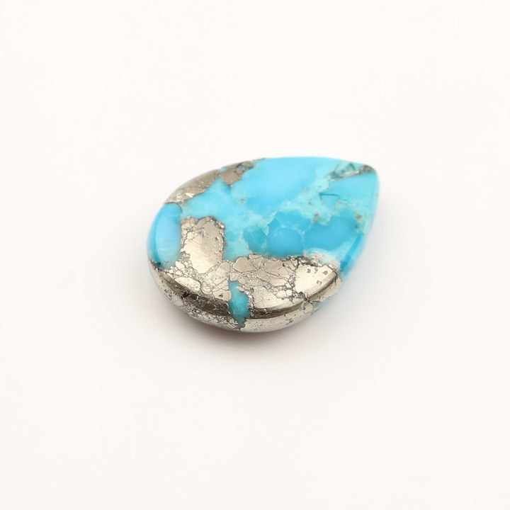Excellent Quality 16x22mm Smooth Pear Shape Pyrite Turquoise Natural Briolette Loose Gemstone for Jewelry Making Factory Price