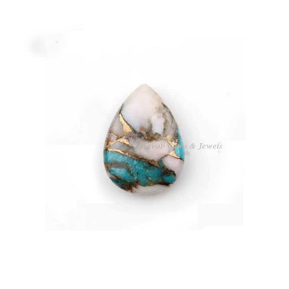 Pink Opal Copper Turquoise Pear 5x7mm to 16x22mm Smooth Briolette, Loose Gemstone, Calibrated Bead, Semi Precious Stone, Jewelry Making 1 Pc