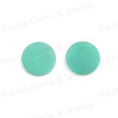 Beautiful Amazonite Coin shape 12mm Flat Gemstone Calibrated, Spiny Oyster Turquoise loose gemstone 2 pcs set