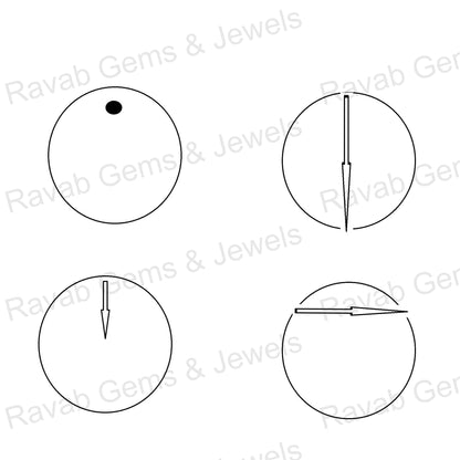 Apple Coral Copper Round 5mm to 20mm Cabochon Loose Gemstone, Smooth Calibrated, Semi Precious Stone, For Making Jewelry 1 Pc