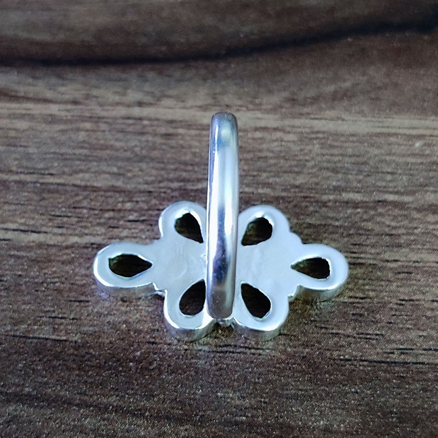 Genuine 925 Sterling Silver Flower Bezel Setting 6x4mm Pear Shape Semi-Mount Blank Setting Ring For Women Keepsake Jewelry