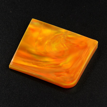 Aurora Opal, Fire Opal / Orange Fire Opal Flat Coin Shape Calibrated, Loose Gemstone, Semi Precious Stone, Dazzling Stone, For Jewelry 2 Pcs