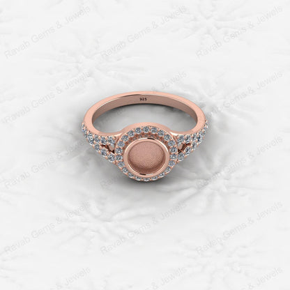 Genuine Solid 925 Sterling Silver 6mm Round Circle Semi Mount Blank Setting Ring Good for Ashes & Resin Work Breastmilk Jewelry