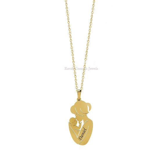 Mother Baby Pendant, Perfect for Motherƒ??s Day, 925 Sterling Silver Pendant for Moms, Baby Shower for Pregnant Moms, Moms Gifts from Husband