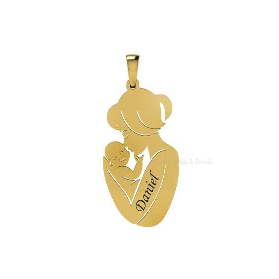 Mother Baby Pendant, Perfect for Motherƒ??s Day, 925 Sterling Silver Pendant for Moms, Baby Shower for Pregnant Moms, Moms Gifts from Husband