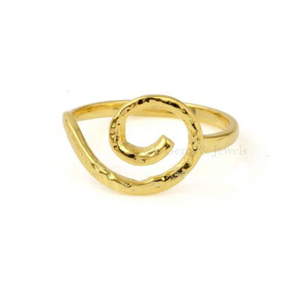 Gold Plated Stacking Ring, Simple Daily Wear Ring, 925 Sterling Silver Ring, Textured Band Ring, Designer Hammered Ring, Everyday Wear Ring